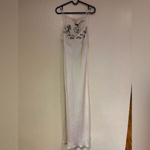 Vintage Victoria's Secret Silk Slip Dress | Size Medium | Embroidery